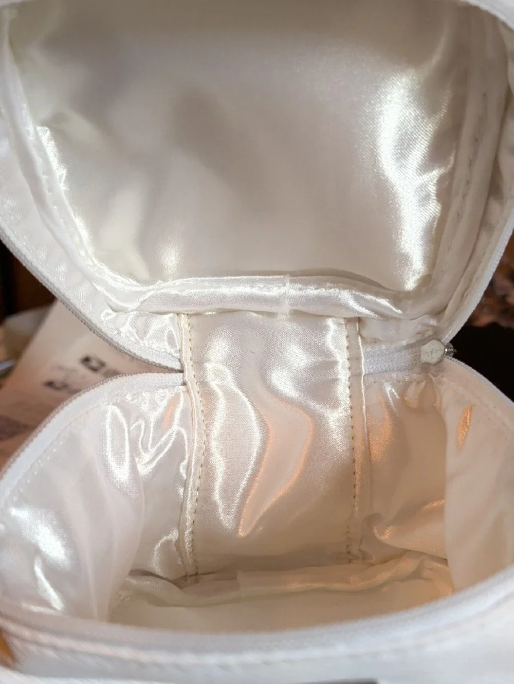 Dior Beauty White Woman's Small Toiletry Pouch with Metal Logo